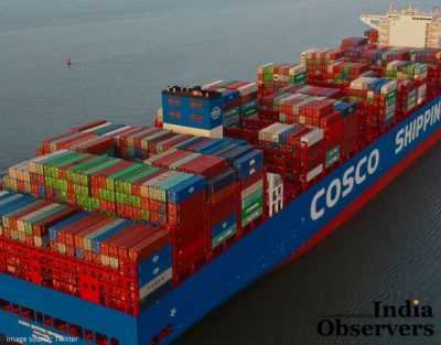 China’s largest tanker Cosco ship in the sea