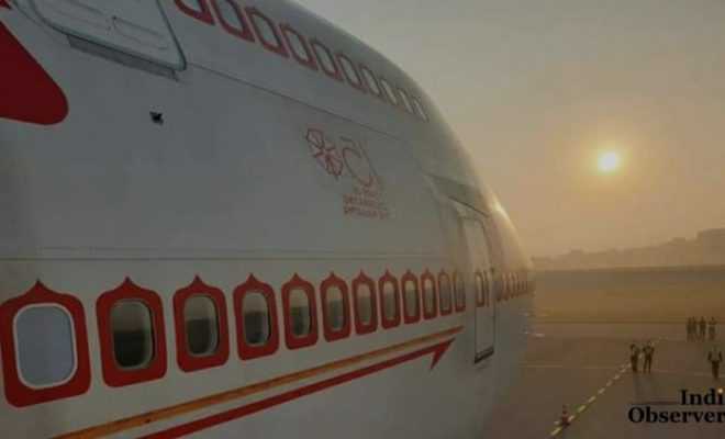 Air India's 423-seater jumbo B747 plane departed from Delhi airport