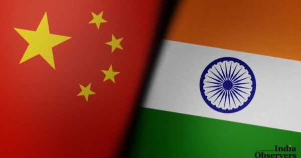 Chinese and Indian flags are paired together