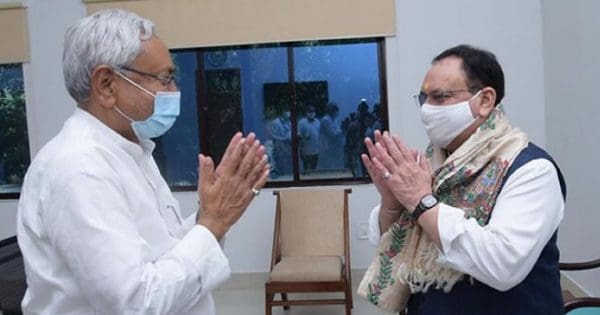 BJP’s President Shri J.P.Nadda meet with Bihar’s CM Shri Nitish Kumar.