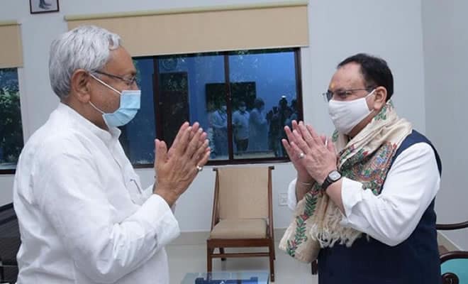 BJP’s President Shri J.P.Nadda meet with Bihar’s CM Shri Nitish Kumar.