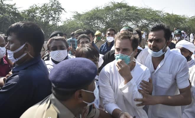 Rahul Gandhi march against Hathras case