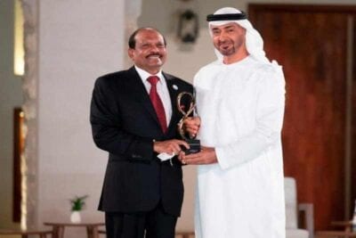 indian nri awarded highest civilian award in abu dhabi