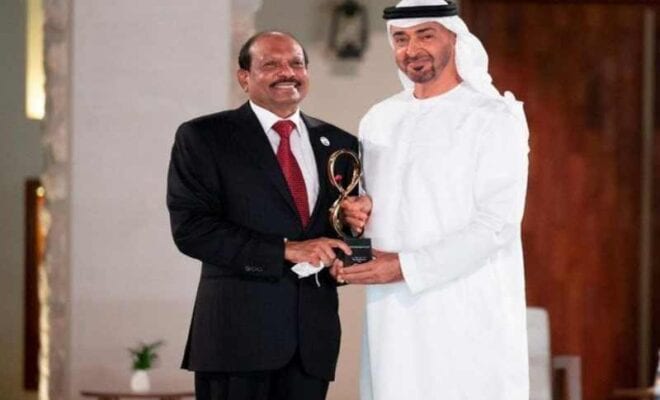 indian nri awarded highest civilian award in abu dhabi