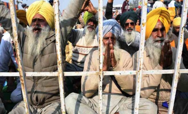 farmer unions join protesters at bathinda chandigarh highway