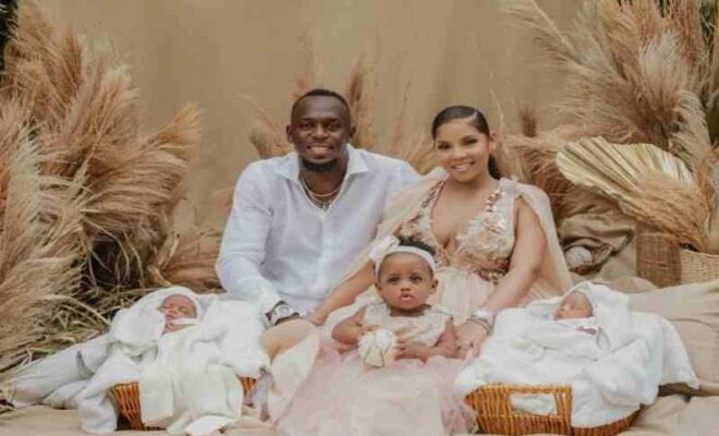 usain bolt welcomes his twin sons