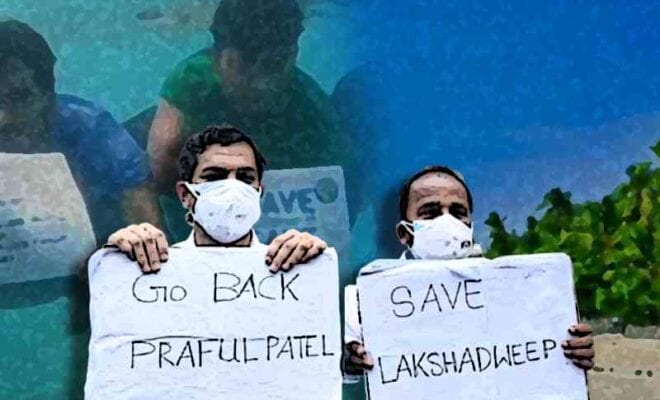 lakshadweep holds protest (1)