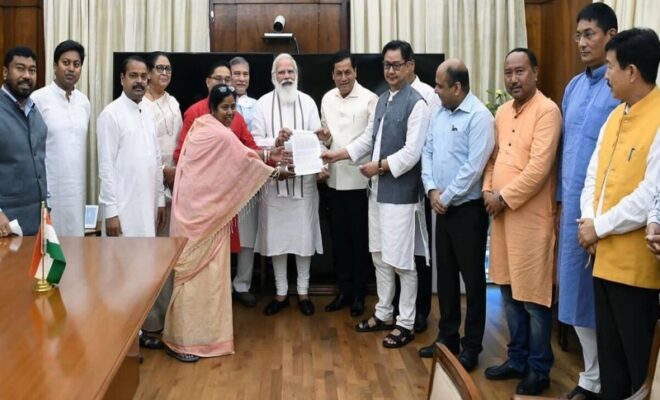 northeast bjp mps meet pm