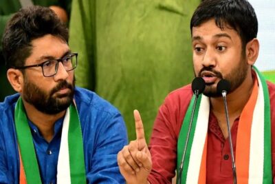 former jnu student kanhaiya kumar joins congress jignesh mavani extends support to the party