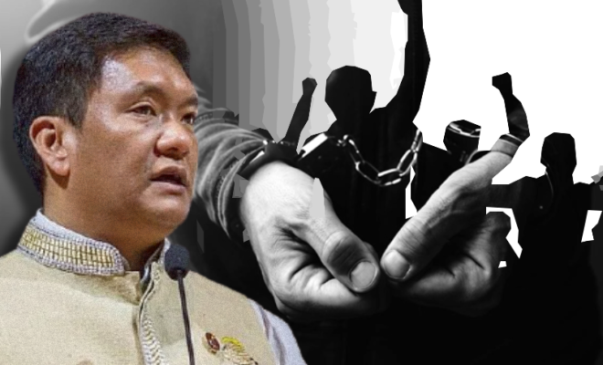arunachal pradesh preventive detention of 100 people in anti cm rally 25 booked under strict state law