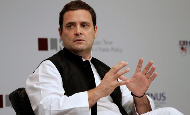 file photo: rahul gandhi speaks at an event in singapore