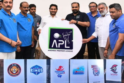 six teams unveiled for andhra premier league apl with logos