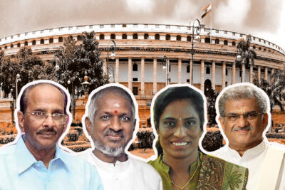 new rs members veerendra heggade p t usha ilaiyaraaja vijayendra prasad