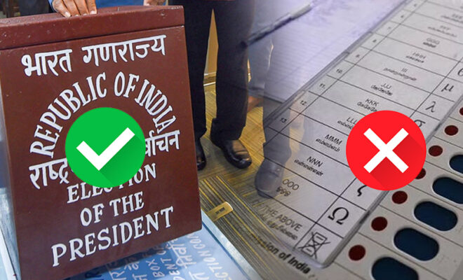 presidential election 2022 why do they use ballot boxes instead of evms