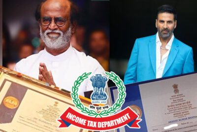 rajinikanth akshay kumar gets awarded by income tax department