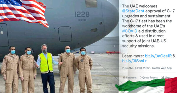 us state department oks potential sale of c 17 aircraft support to uae