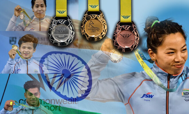 commonwealth games 2022 medal tally india hatricks with 3 gold 3 silver 3 bronze