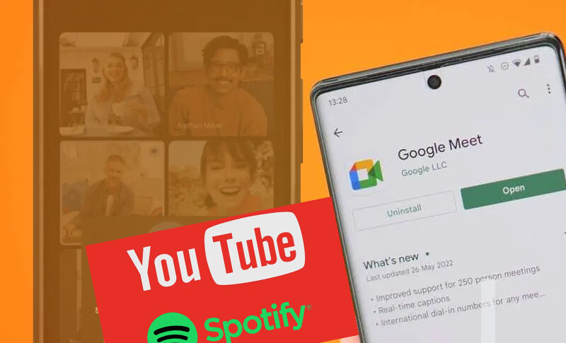 Google Meet To Add Shared YouTube Watching & Spotify Listening