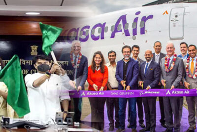 jyotiraditya scindia flags off first flight of akasa air