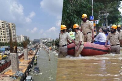 bangalore rain heavy rain causes waterlogging, disrupt traffic