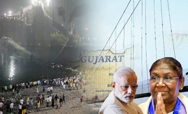 gujarat bridge collapse president and pm express anguish as death toll rises to 133