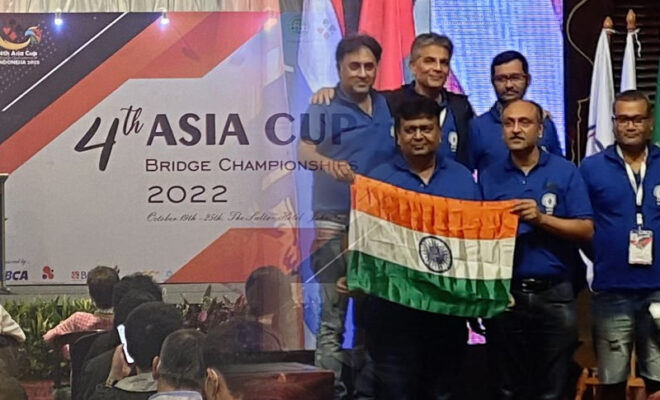 indian team wins gold at 4th asia cup bridge championship