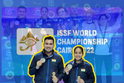 issf world championship simranpreet anish win silver in rapid fire event