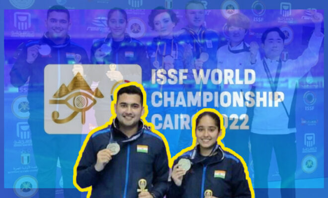issf world championship simranpreet anish win silver in rapid fire event