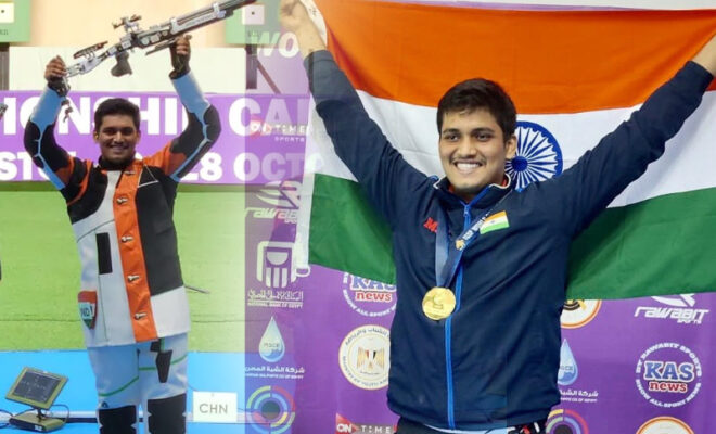 rudrankksh patil wins world championship gold in 10m air rifle