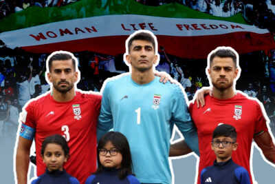 fifa world cup 2022 iran players stand with women protestors