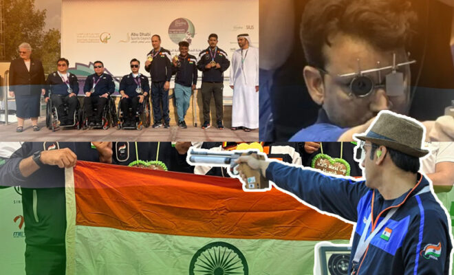 india wins gold in p3 25m pistol para shooting world cup