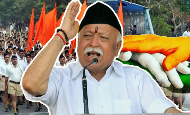 rss chief mohan bhagwat urges all indians to stay united