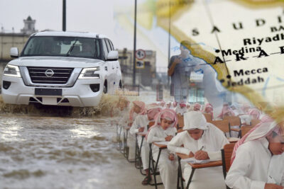 schools shut roads blocked after heavy rains amp storm in jeddah