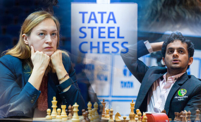 tata steel chess nihal amp ushenina win tata steel india rapid tournaments