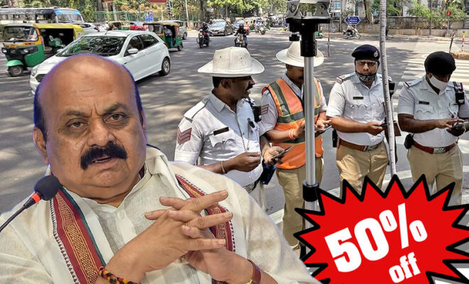 karnataka govt announces 50% discount on traffic fines
