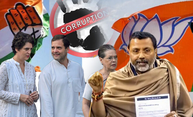 whole gandhi family is corrupted and out on bail