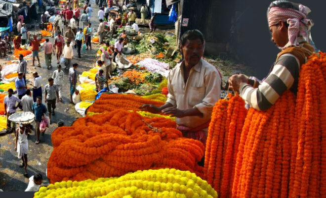 flower markets blossom in the midst of the ugadi rush