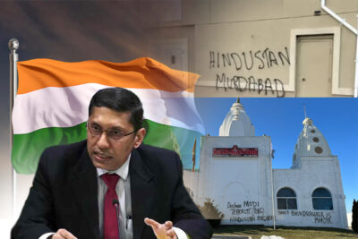 mea takes strong stance on attack on hindu temple in canada