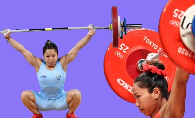 mirabai chanu struggles with hip issue at asian weightlifting championships