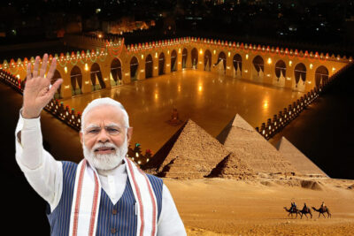 pm modi leaves for egypt to visit 1000 year old mosque