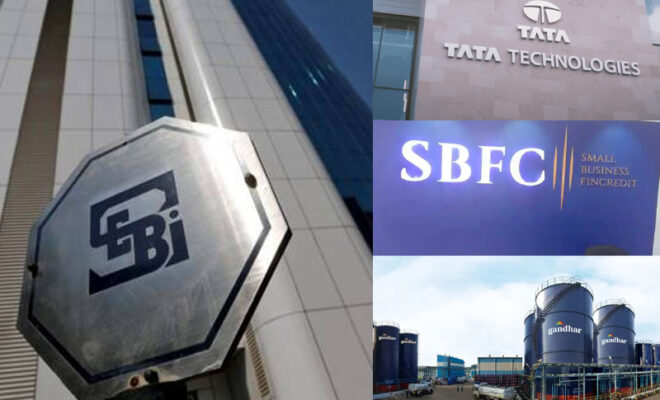 sebi approves 3 ipos of tata technologies sbfc finance gandhar oil