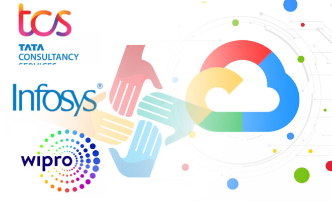 tcs infosys wipro and capgemini collaborates with google cloud