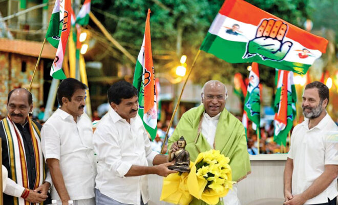 telangana polls 2023 35 defector brs leaders join congress