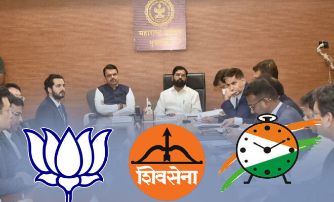 bjp shiv sena ncp to meet for 1st maharashtra cabinet meeting