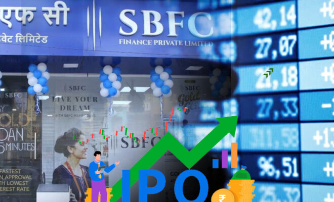 sbfc finance shares rise 44% from ipo price, listed at ₹82 on nse