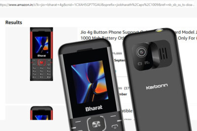 jiobharat 4g keypad phone listed on amazon at just 999