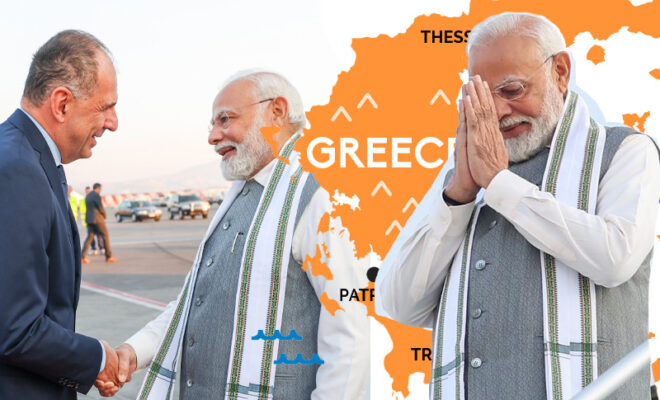 modi becomes first indian pm to visit greece in 40 years