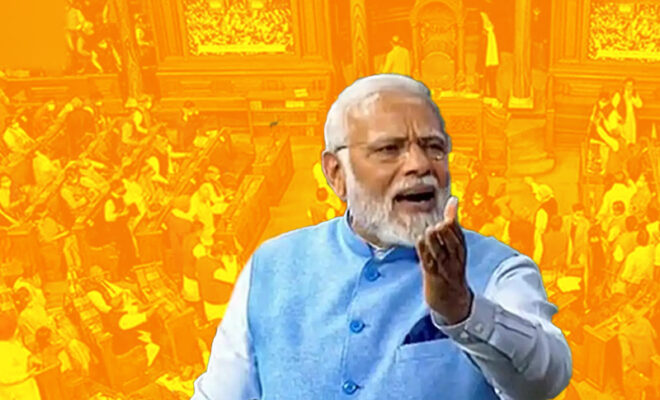 pm modi to address lok sabha today at 4 pm to counter opposition