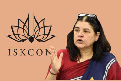 iskcon slams maneka gandhi over her fake claims regarding cows