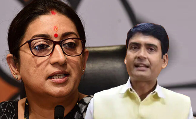 congress leader booked for referring smiriti irani as pakistani